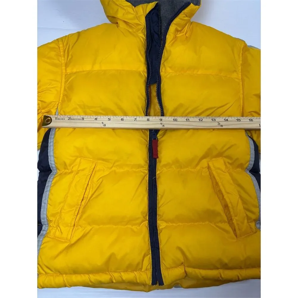 I‎ Madison Kids Yellow Hooded Puffer Jacket with Fleece Lining